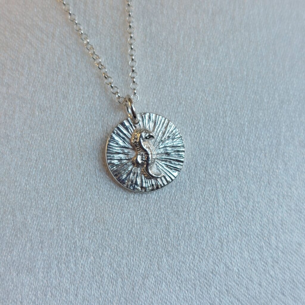 hõbe, ripats, merihobu, kaelakee