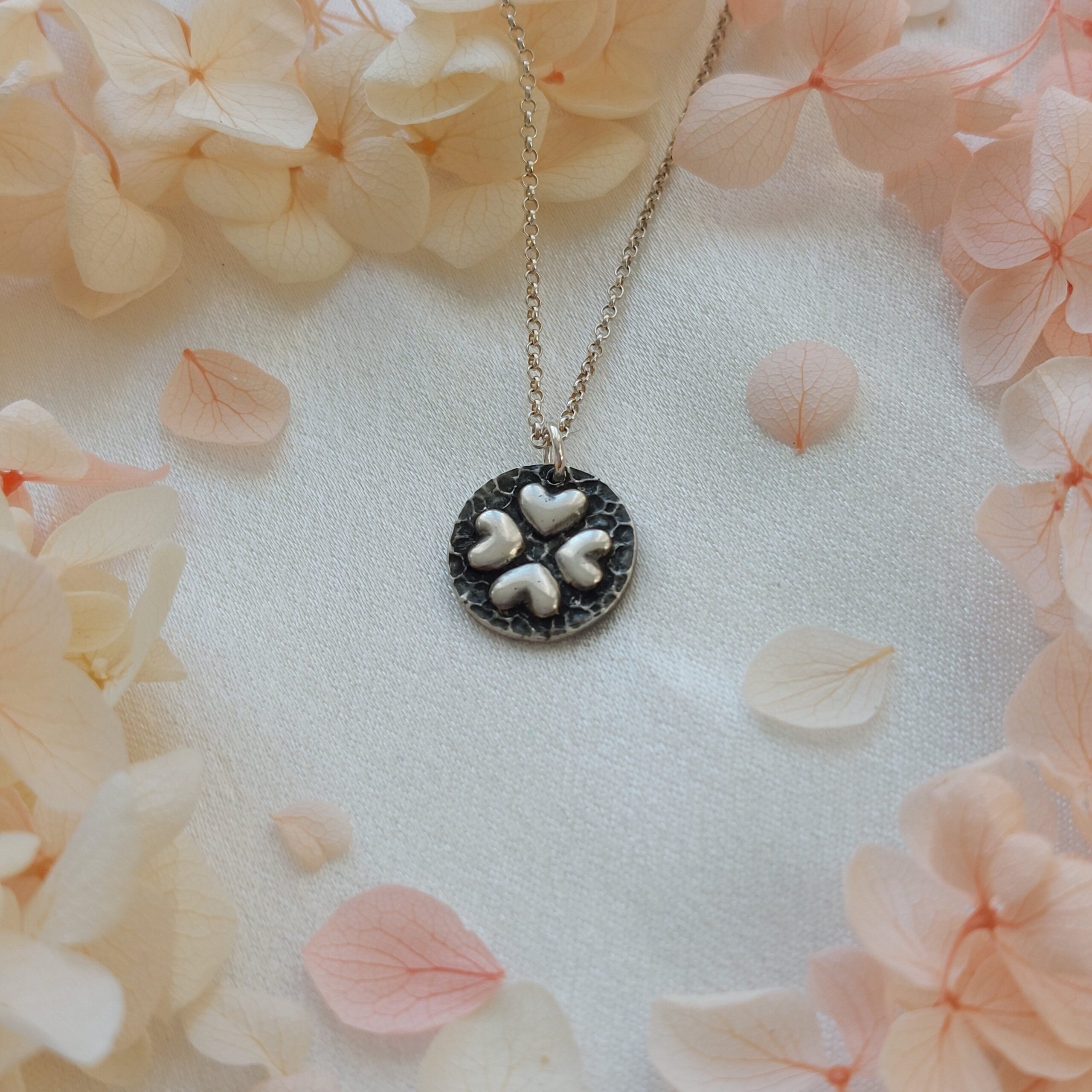 südamed, ripats, hõbe, ristik